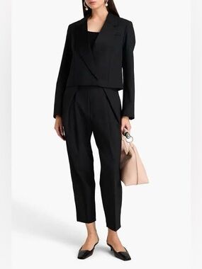3.1 Phillip Lim cropped pleated tuxedo trouser